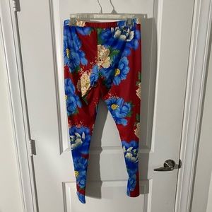 Adidas Red Floral leggings
